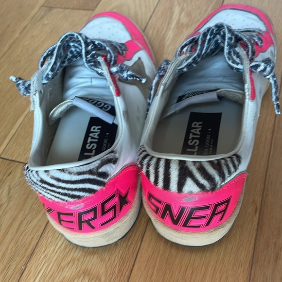Golden Goose Pink and White Sneakers - Picture 6 of 7